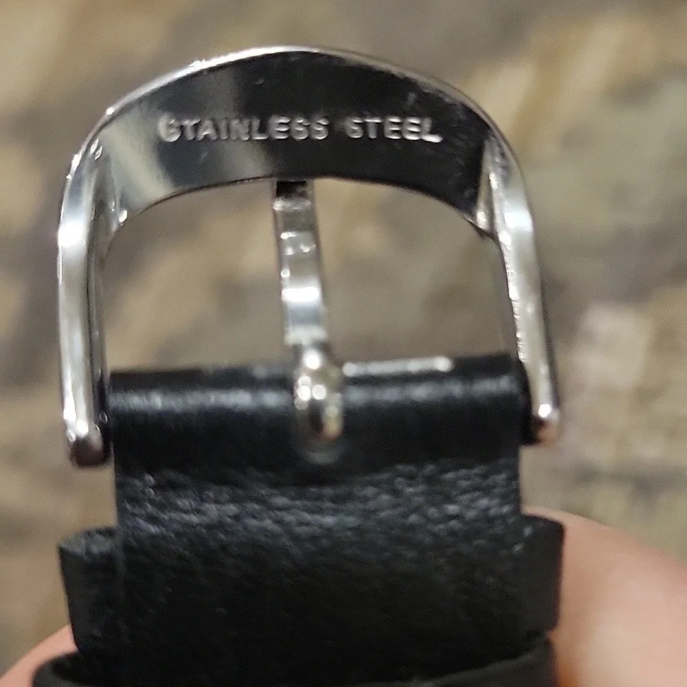Stauer Watch Stainless Steel With Leather Strap